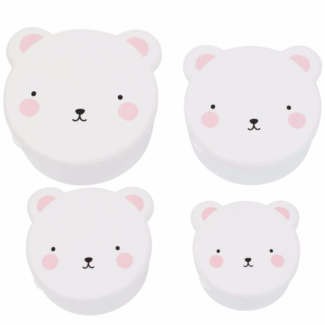 A Little Lovely Company Snack Box Bear Pink