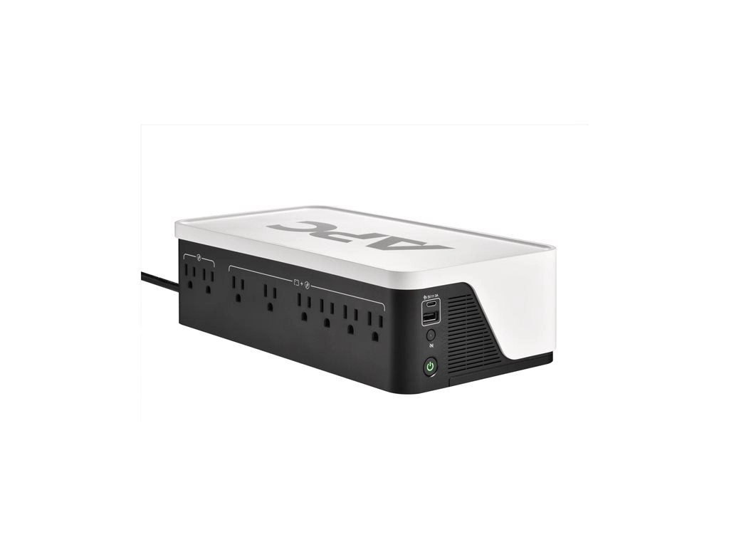 APC Back-UPS BE900G3 - UPS - USB-C   USB-A - AC 120 V - 540 Watt - 900 VA - output connectors: 8 - black and white