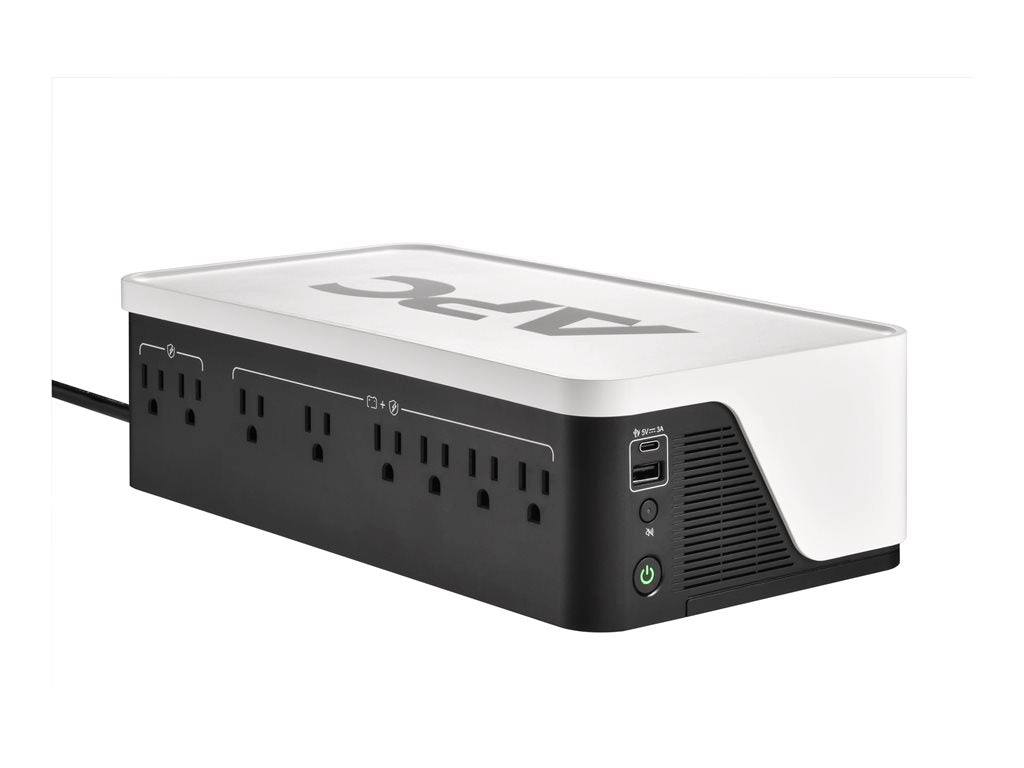APC Back-UPS BE900G3 - UPS - USB-C   USB-A - AC 120 V - 540 Watt - 900 VA - output connectors: 8 - black and white