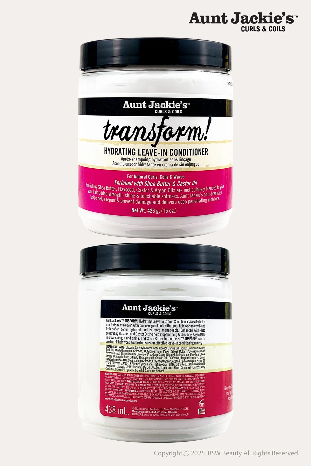 AUNT JACKIE'S CURLS & COILS TRANSFORM! LEAVE-IN CONDITIONER 15oz