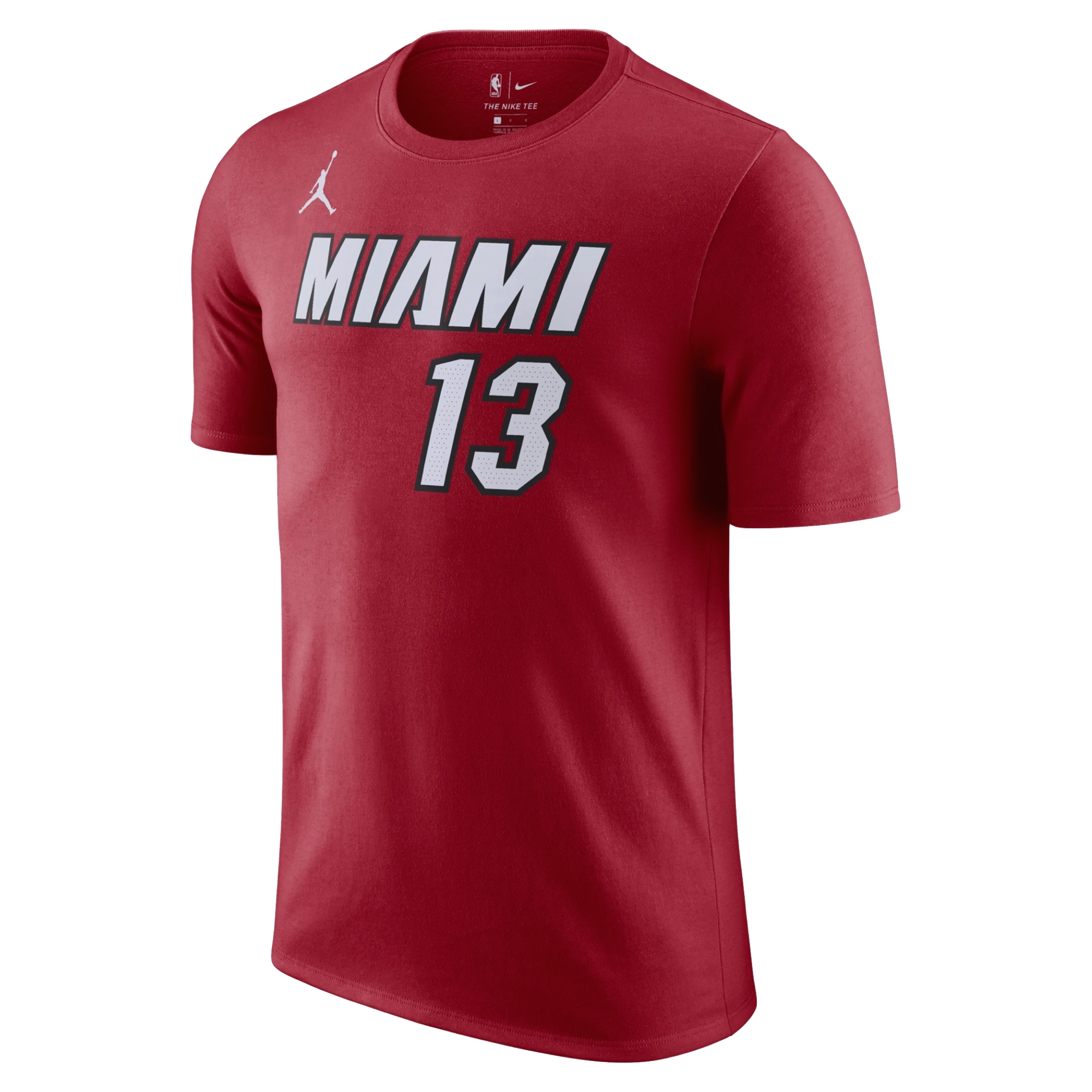 Bam Adebayo Nike Jordan Brand Statement Red Name & Number Tee
