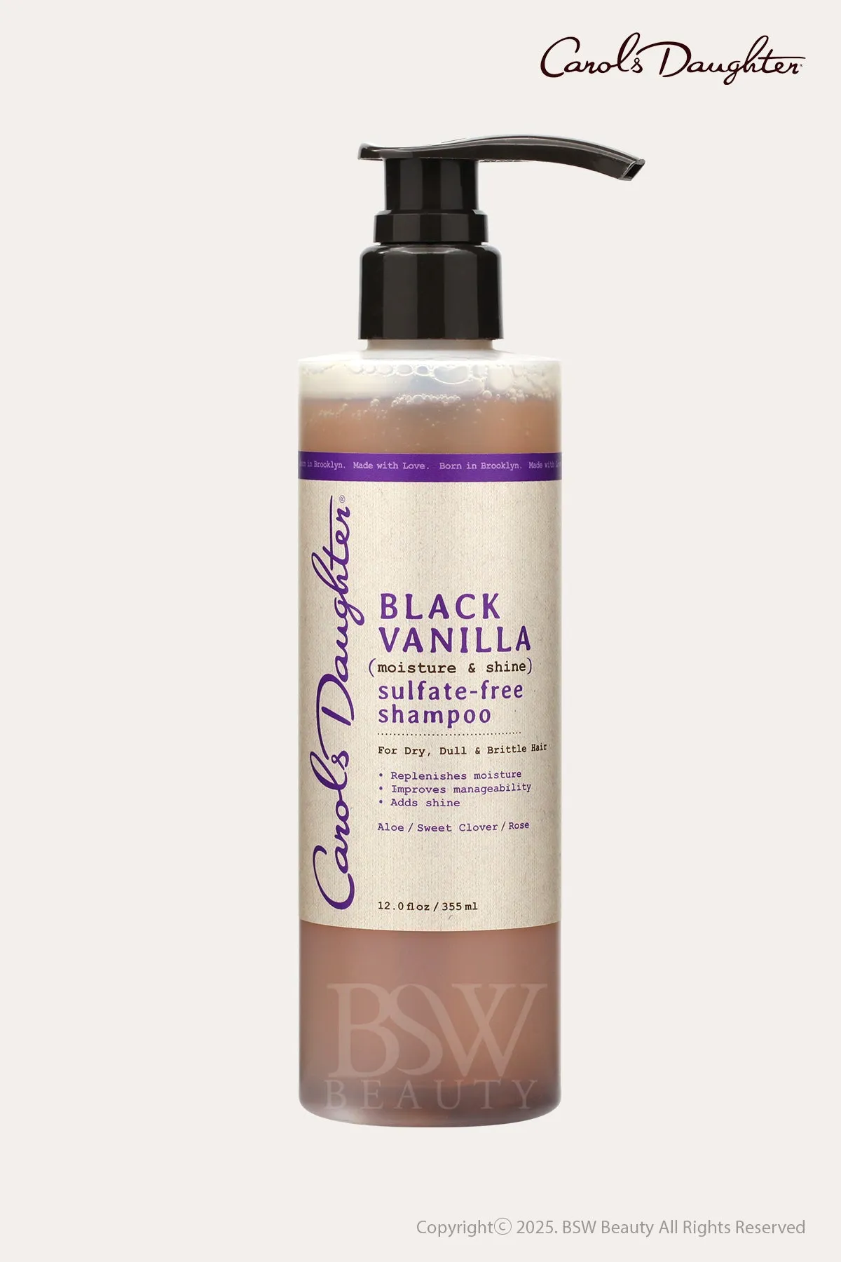 CAROLS DAUGHTER BLACK VANILLA MOISTURE & SHINE SULFATE-FREE SHAMPOO 12oz