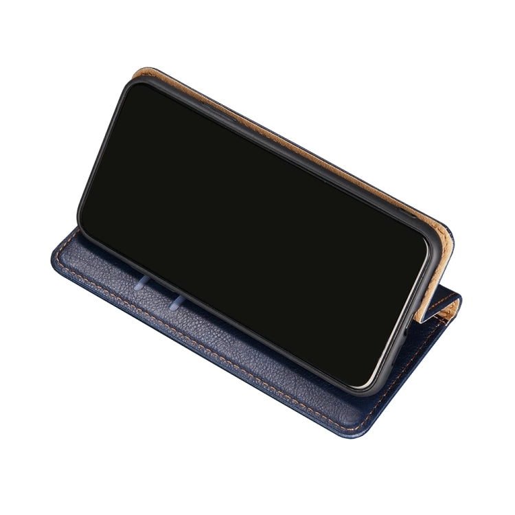 For Samaung Galaxy S22 5G Pure Color Magnetic Horizontal Flip Leather Case with Holder  Card