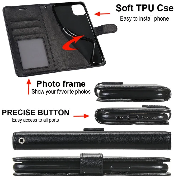 For Samsung Galaxy Note 20 Pure Color Horizontal Flip PU Leather Case with Holder  Card Slots