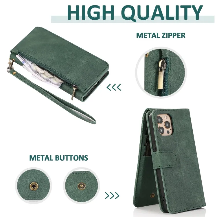 For Samsung Galaxy Note 20 Skin-feel Crazy Horse Texture Zipper Wallet Bag Horizontal Flip Leather