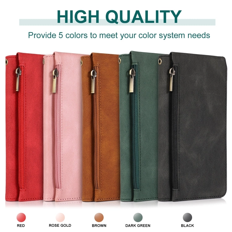 For Samsung Galaxy Note 20 Skin-feel Crazy Horse Texture Zipper Wallet Bag Horizontal Flip Leather