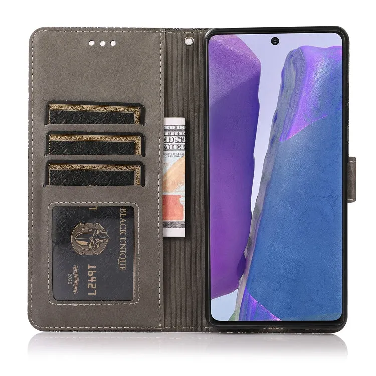 For Samsung Galaxy Note 20 Skin Feel Embossed Sunflower Horizontal Flip Leather Case with Holder
