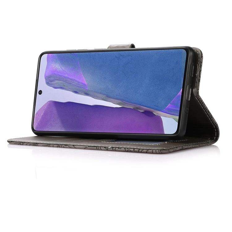 For Samsung Galaxy Note 20 Skin Feel Embossed Sunflower Horizontal Flip Leather Case with Holder