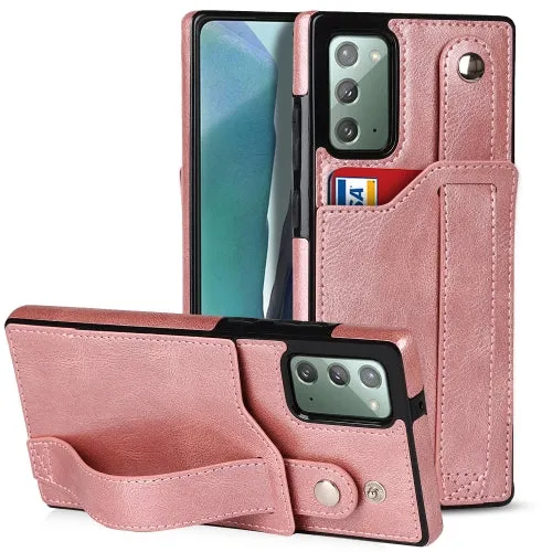 For Samsung Galaxy Note20 Crazy Horse Texture Shockproof TPU   PU Leather Case with Card Slot