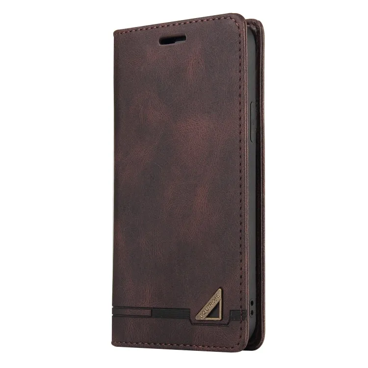 For Samsung Galaxy Note20 Skin Feel Anti-theft Brush Horizontal Flip Leather Case with Holder