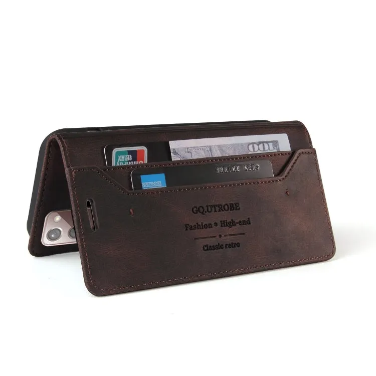 For Samsung Galaxy Note20 Skin Feel Anti-theft Brush Horizontal Flip Leather Case with Holder