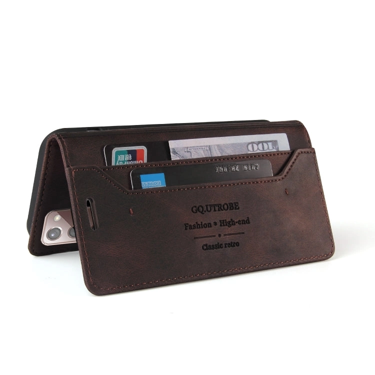 For Samsung Galaxy Note20 Skin Feel Anti-theft Brush Horizontal Flip Leather Case with Holder