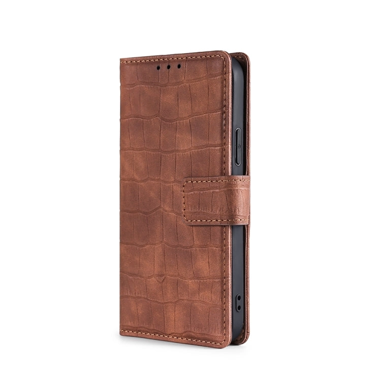 For Samsung Galaxy Note20 Skin Feel Crocodile Texture Magnetic Clasp Horizontal Flip PU Leather