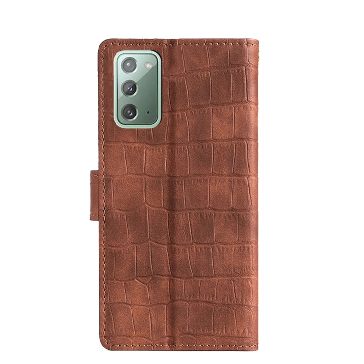 For Samsung Galaxy Note20 Skin Feel Crocodile Texture Magnetic Clasp Horizontal Flip PU Leather
