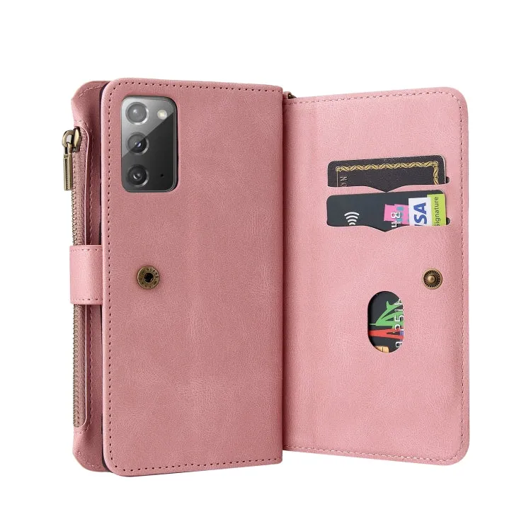 For Samsung Galaxy Note20 Skin Feel PU   TPU Horizontal Flip Leather Case with Holder  15