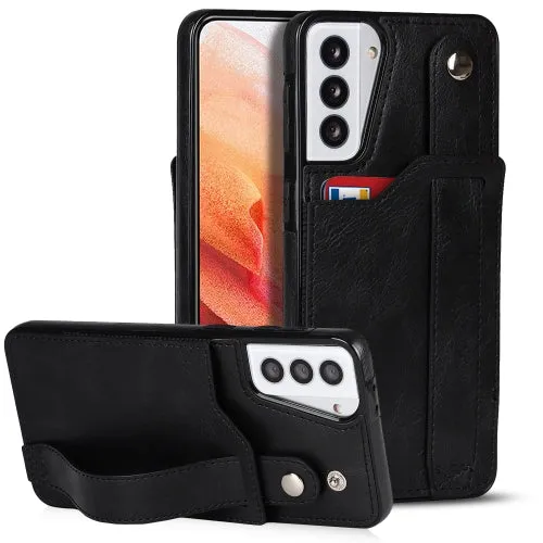 For Samsung Galaxy S21  5G Crazy Horse Texture Shockproof TPU   PU Leather Case with Card Slot