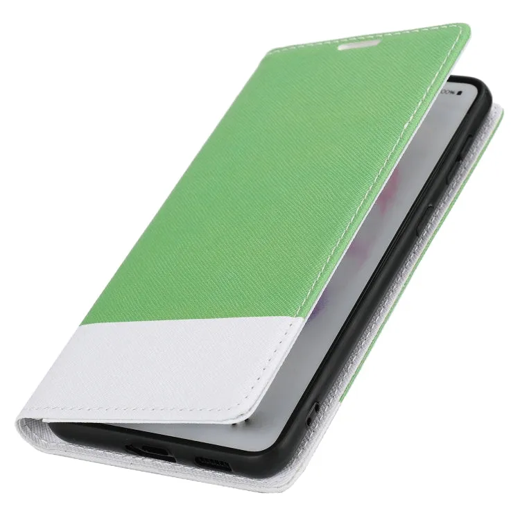 For Samsung Galaxy S21  5G Cross Texture Magnetic Horizontal Flip Leather Case with Card Slots