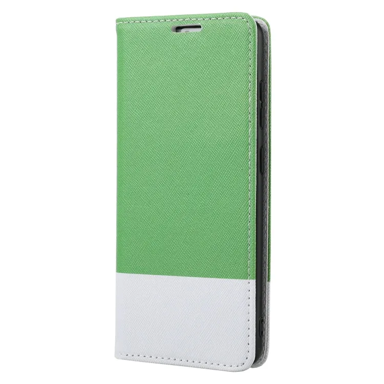 For Samsung Galaxy S21  5G Cross Texture Magnetic Horizontal Flip Leather Case with Card Slots