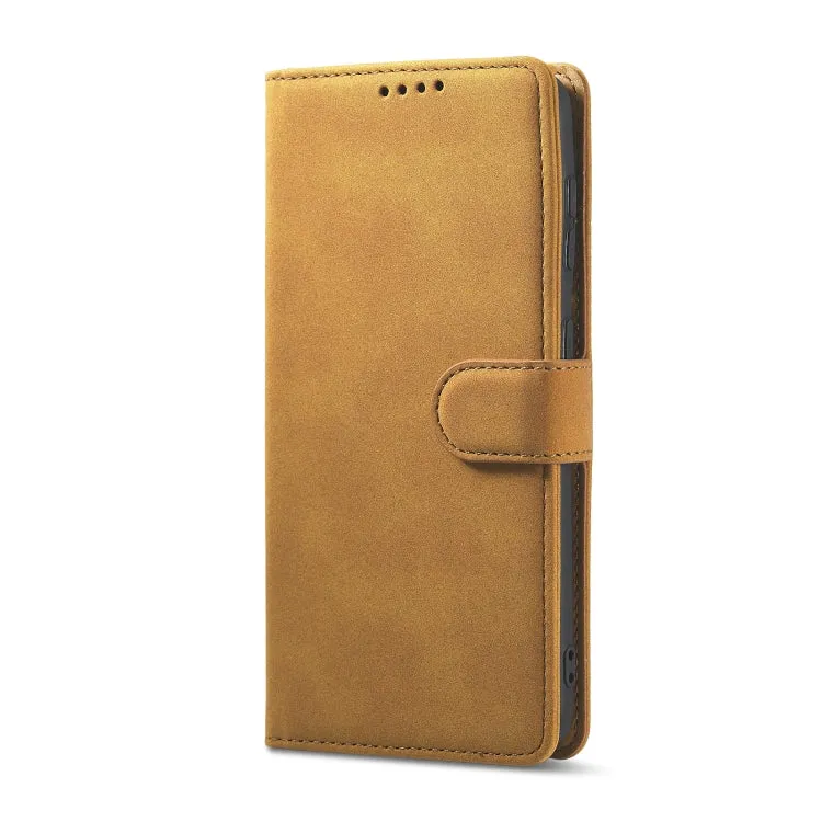 For Samsung Galaxy S21  5G Frosted Anti-theft Brush Horizontal Flip Leather Case with Holder