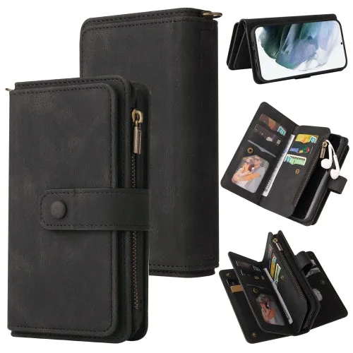 For Samsung Galaxy S21  5G Skin Feel PU   TPU Horizontal Flip Leather Case with Holder  15