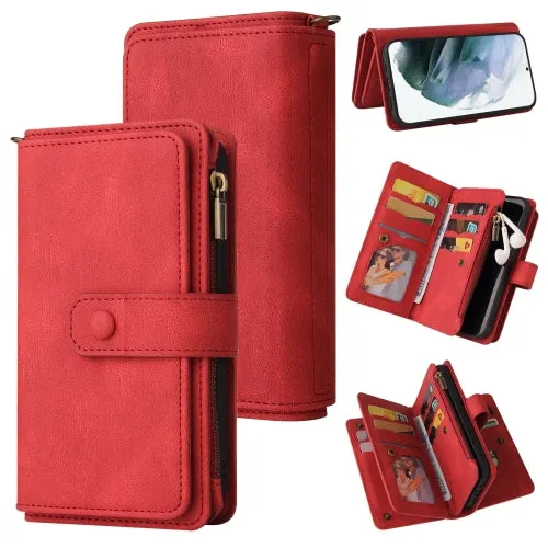 For Samsung Galaxy S21  5G Skin Feel PU   TPU Horizontal Flip Leather Case with Holder  15