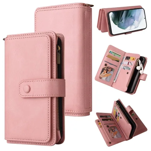 For Samsung Galaxy S21  5G Skin Feel PU   TPU Horizontal Flip Leather Case with Holder  15