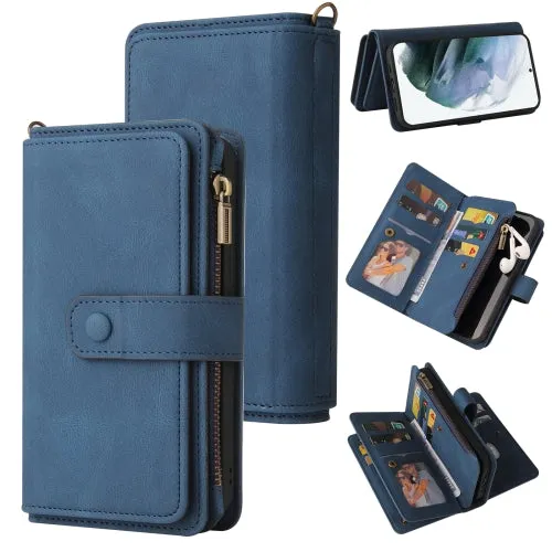 For Samsung Galaxy S21  5G Skin Feel PU   TPU Horizontal Flip Leather Case with Holder  15