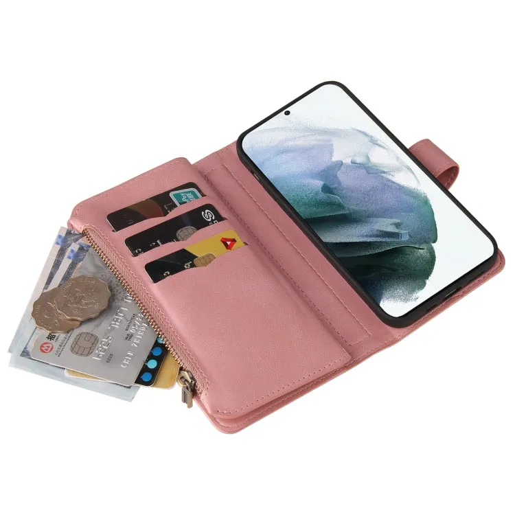 For Samsung Galaxy S21  5G Skin Feel PU   TPU Horizontal Flip Leather Case with Holder  15