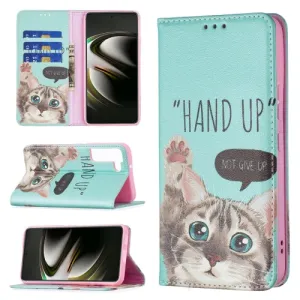 For Samsung Galaxy S22 5G Colored Drawing Pattern Invisible Magnetic Horizontal Flip Phone Leather