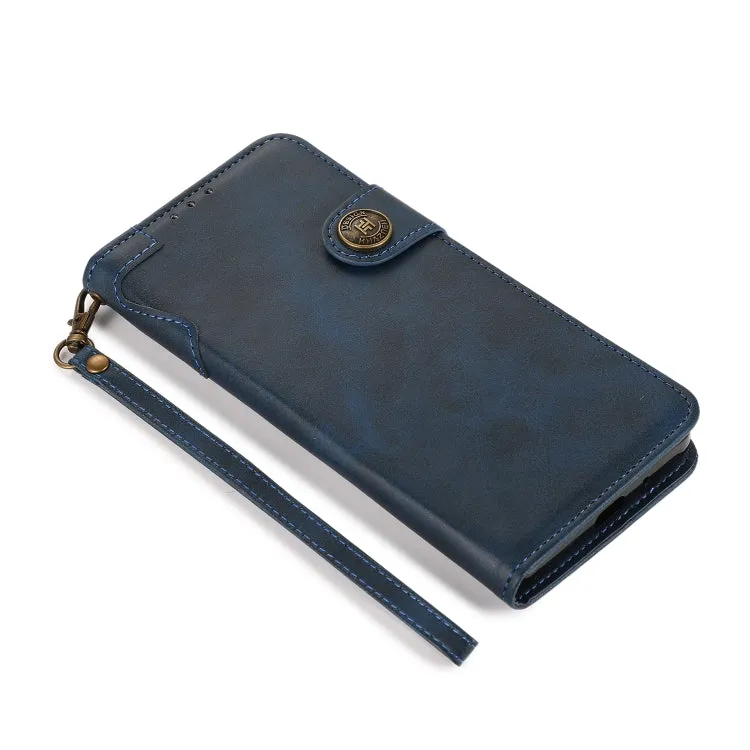 For Samsung Galaxy S22 5G KHAZNEH Dual-Splicing Cowhide Texture Horizontal Flip Leather Case with