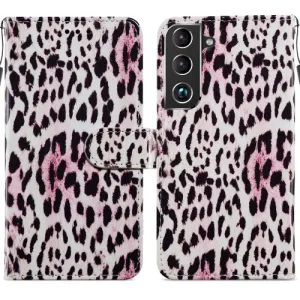 For Samsung Galaxy S22 5G Painted Pattern Horizontal Flip Phone Leather Case with Holder  Card