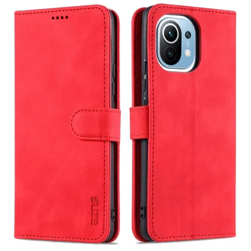 For Xiaomi Mi 11 AZNS Skin Feel Calf Texture Horizontal Flip Leather Case with Card Slots