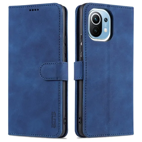 For Xiaomi Mi 11 AZNS Skin Feel Calf Texture Horizontal Flip Leather Case with Card Slots