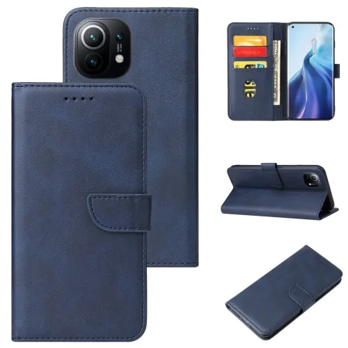 For Xiaomi Mi 11 Calf Texture Buckle Horizontal Flip Leather Case with Holder  Card Slots