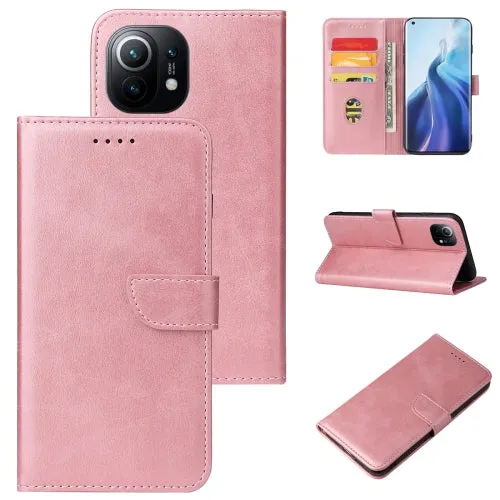 For Xiaomi Mi 11 Calf Texture Buckle Horizontal Flip Leather Case with Holder  Card Slots