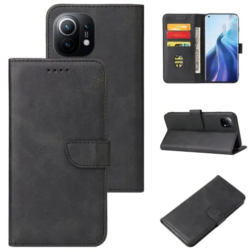 For Xiaomi Mi 11 Calf Texture Buckle Horizontal Flip Leather Case with Holder  Card Slots