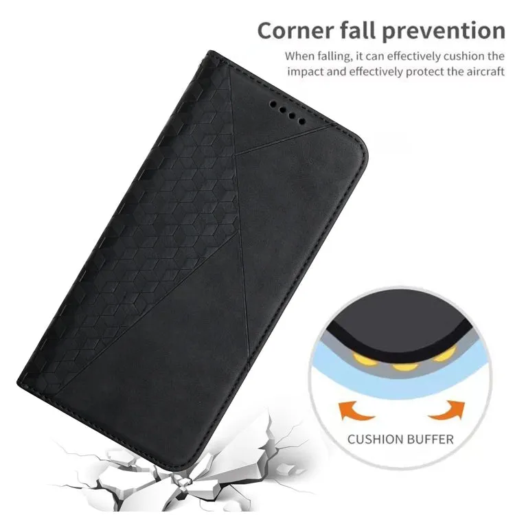 For Xiaomi Mi 11 Diamond Pattern Splicing Skin Feel Magnetic Horizontal Flip Leather Case with Card
