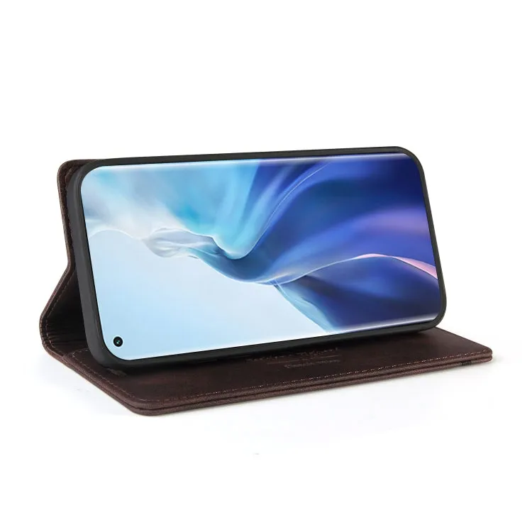 For Xiaomi Mi 11 Skin Feel Anti-theft Brush Horizontal Flip Leather Case with Holder  Card