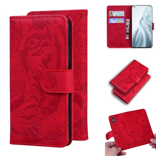 For Xiaomi Mi 11 Tiger Embossing Pattern Horizontal Flip Leather Case with Holder  Card Slots