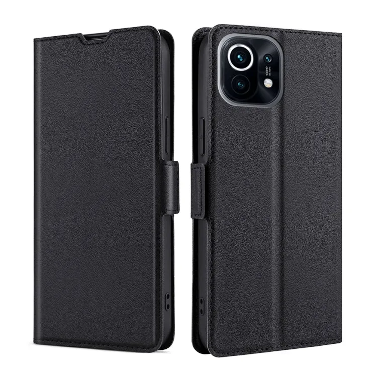 For Xiaomi Mi 11 Ultra-thin Voltage Side Buckle PU   TPU Horizontal Flip Leather Case with Holder