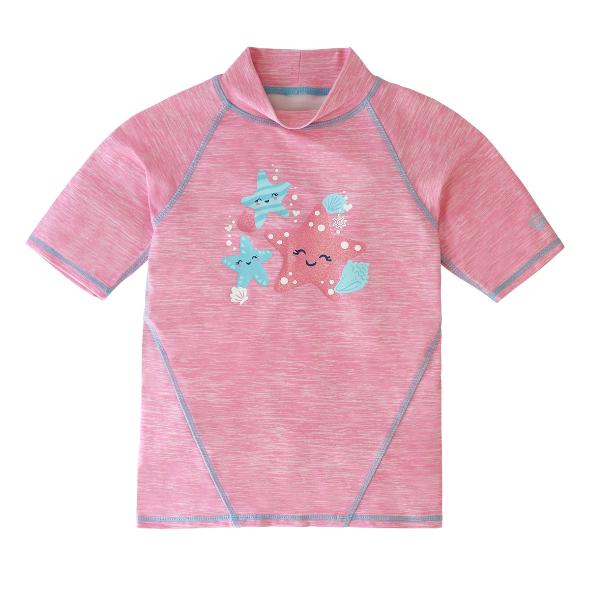Girl's Short Sleeve Sport Sun & Swim Shirt