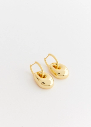Golden Pebble Earrings