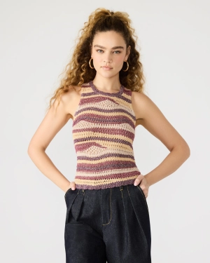 HANNAH TOP RED MULTI