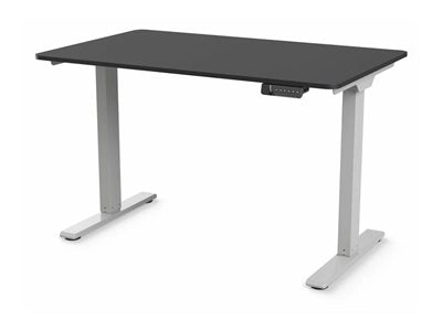 Humanscale eFloat Go 2.0 - Sit/standing desk - rectangular - electric height adjustment - black - silver base FYH12TS3060BL