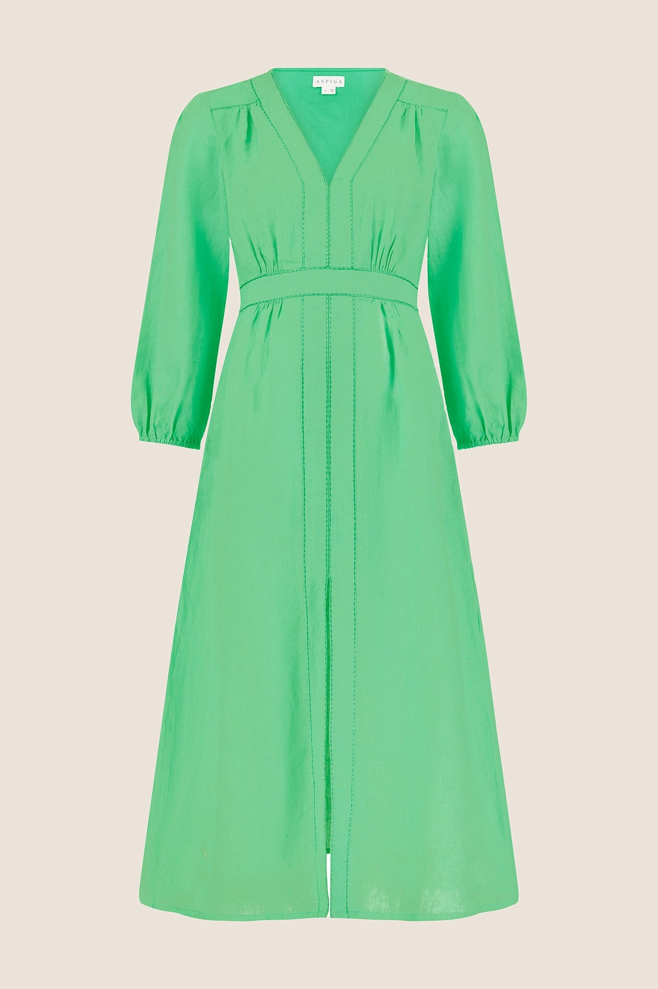Jamila Linen Dress | Green