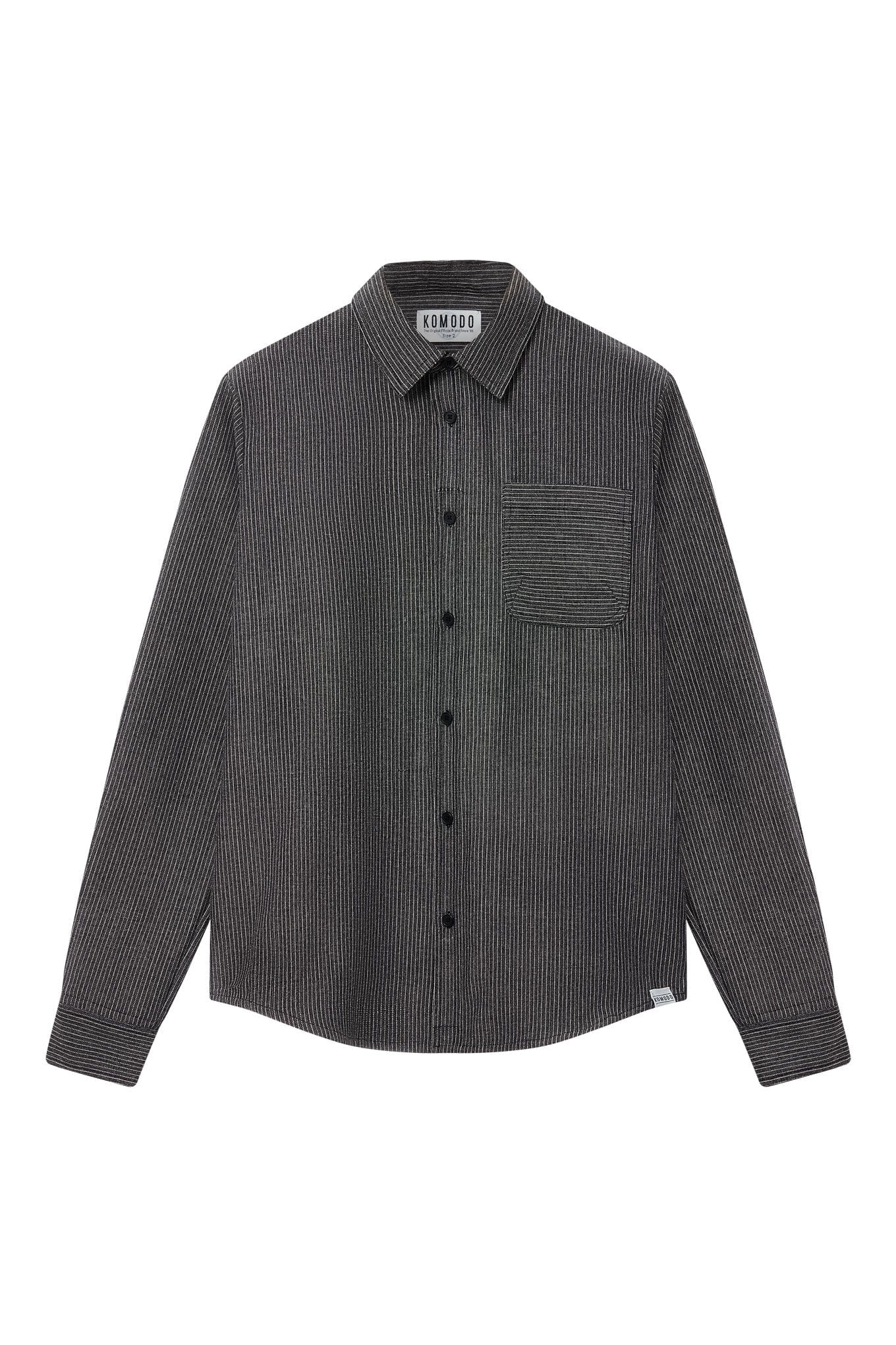 Jude Men's Organic Cotton Shirt | Monochrome Stripe