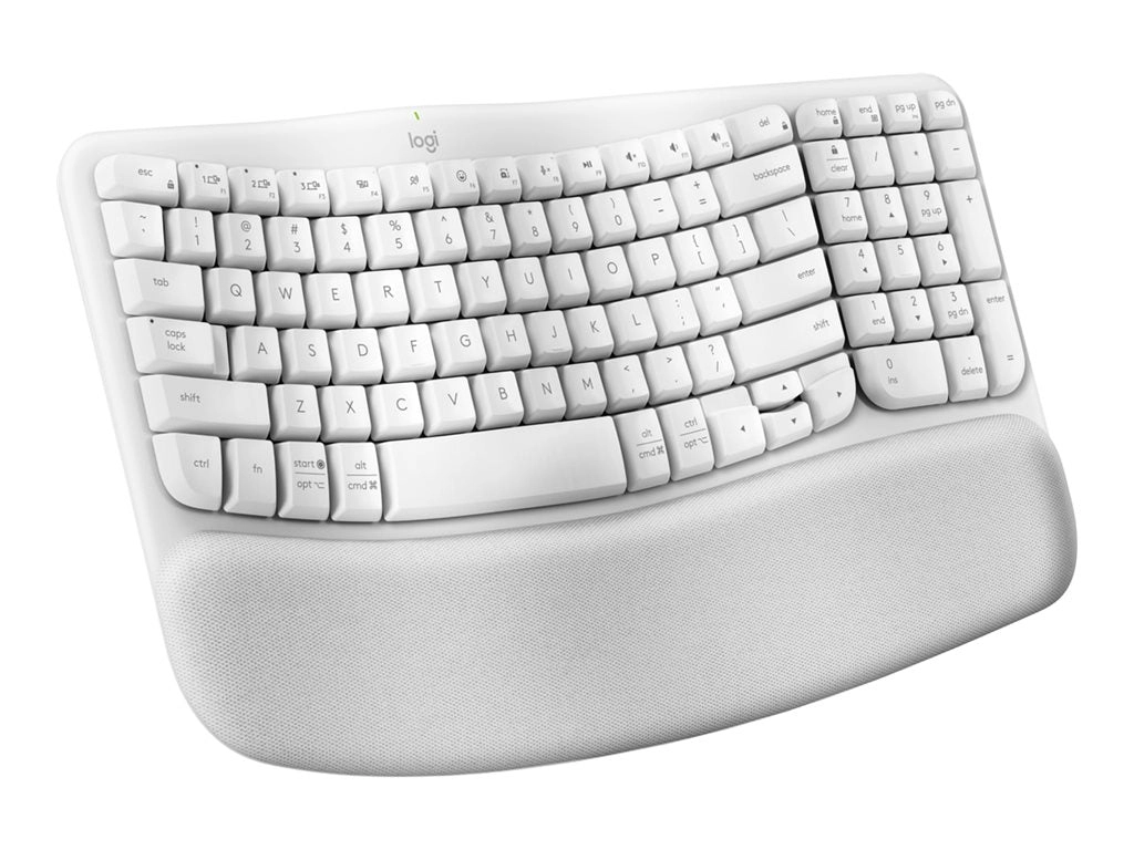 Logitech Ergo Series Wave Keys for Mac - Keyboard - wireless - Bluetooth LE - QWERTY - US - off-white 920-012402