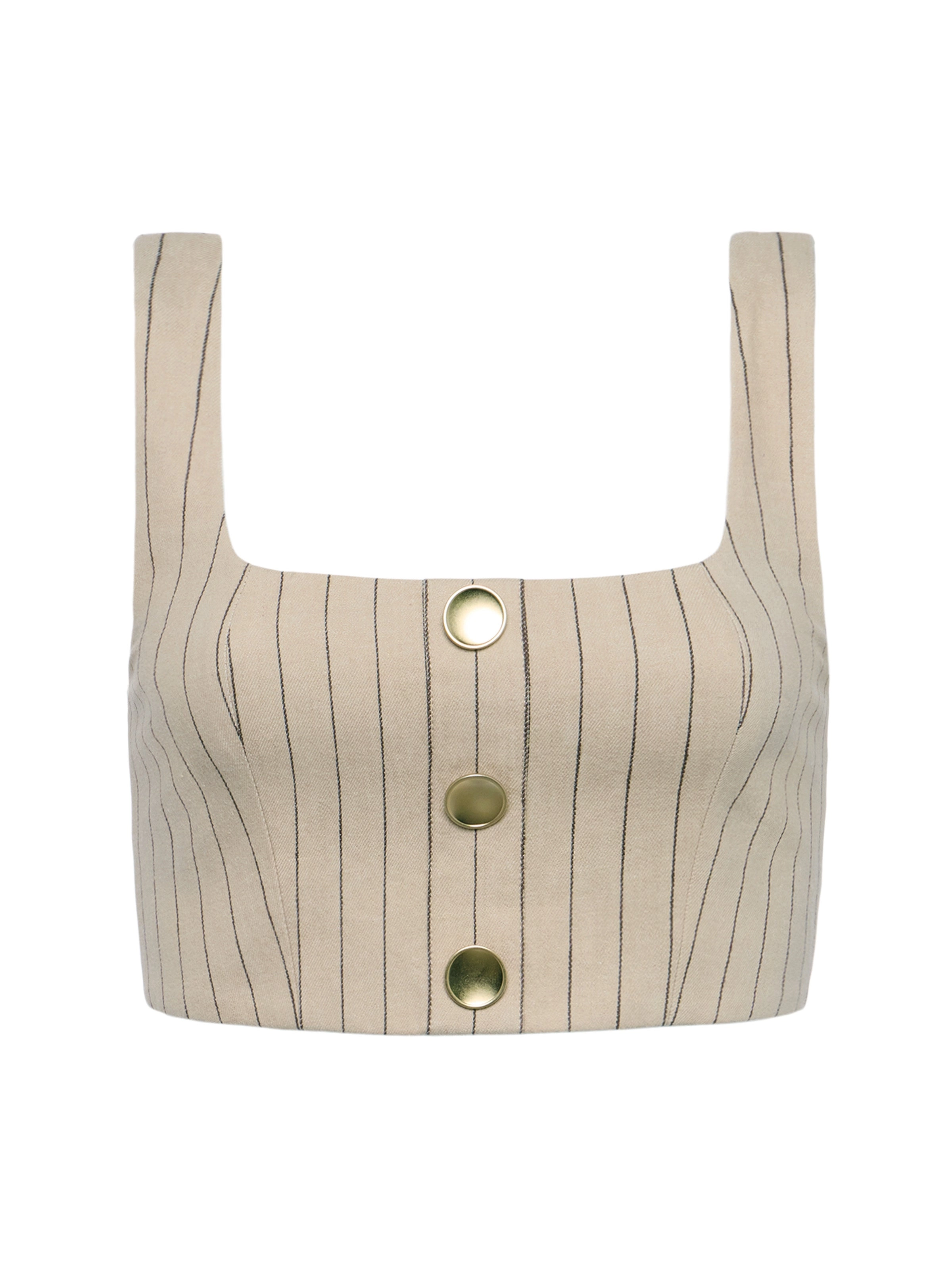 Maylin Pinstriped Bralette Top
