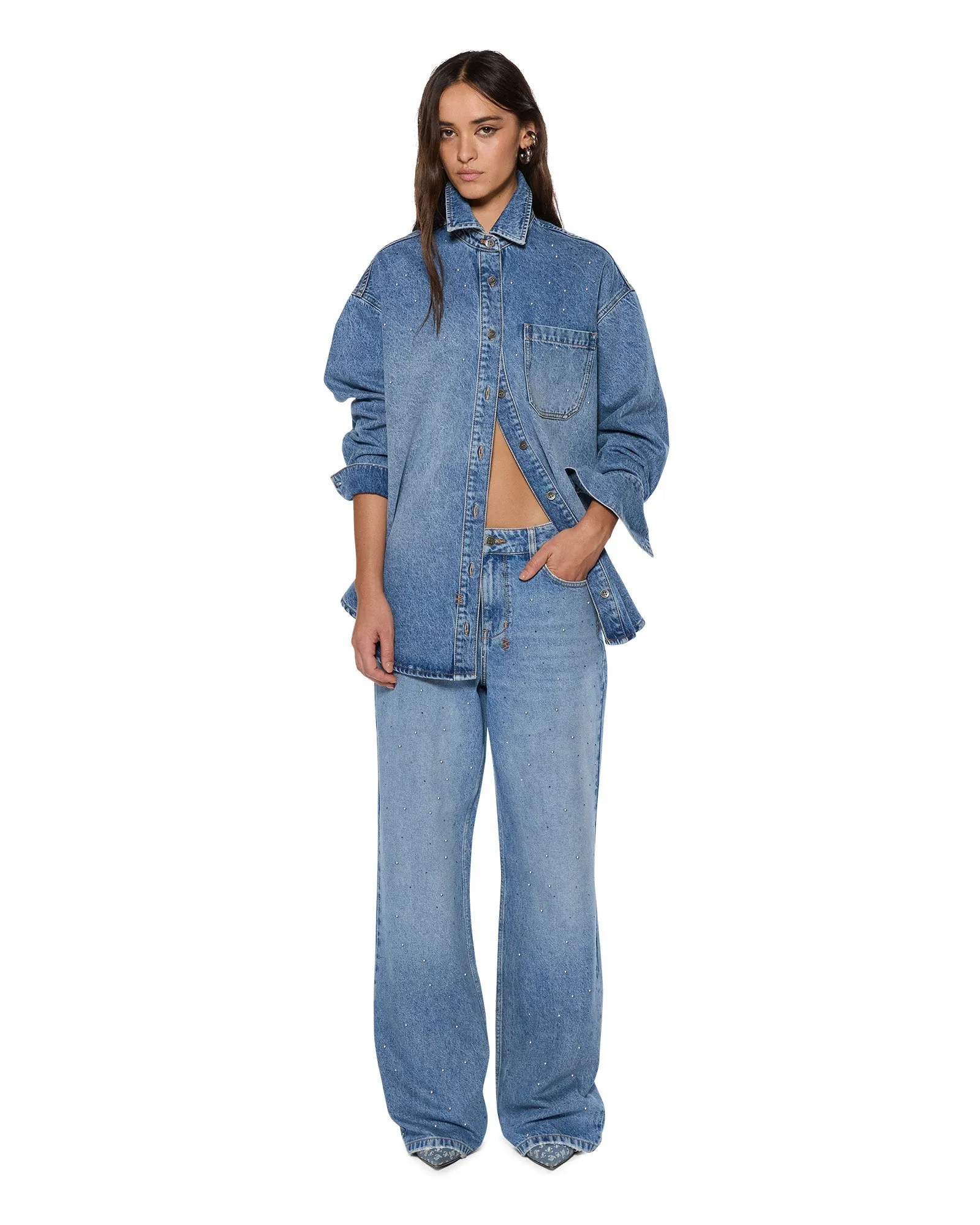 OVERSIZED LS SHIRT KRYSTAL KOMET