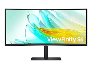 Samsung ViewFinity S6 S34C654UAN - S65UC Series - LED monitor - curved - 34 - 3440 x 1440 UWQHD @ 100 Hz - VA - 350 cd/mï¿½ -